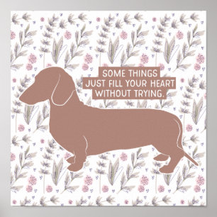 Illustrationsoffert för Dachshund Doxie Teckel Äls Poster