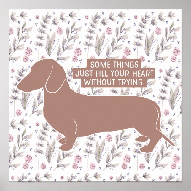 Illustrationsoffert för Dachshund Doxie Teckel Äls Poster (Framsidan)