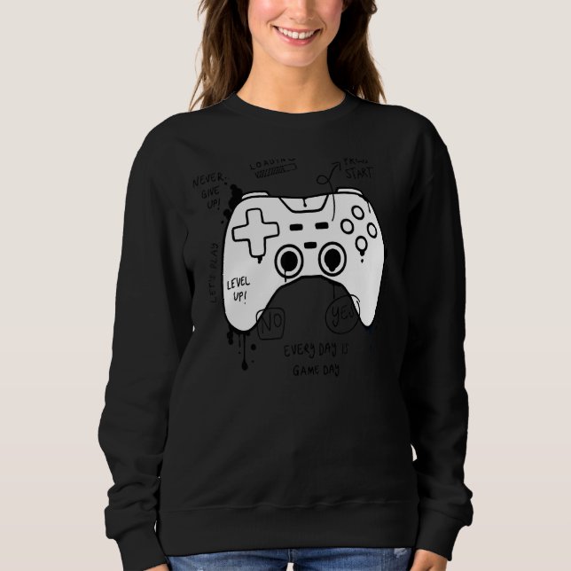 Illustrationsoffert för spelkontroll Graffiti Stil T Shirt (Framsida)