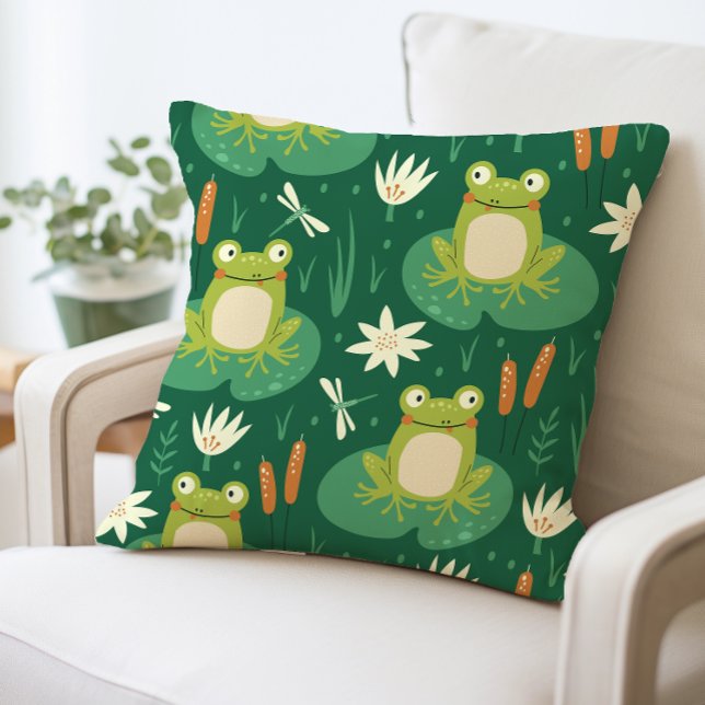 Illustrationspip för Cute Frog and Dragonfly Kudde (Skapare uppladdad)