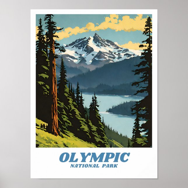Illustrationsreflektor i nationalparken poster (Framsidan)