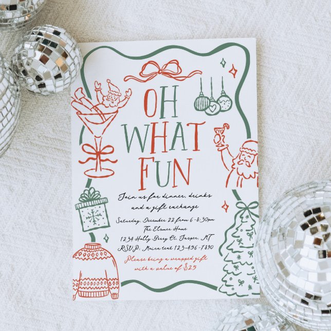 Illustrativ julfestinbjudan inbjudningar (Skapare uppladdad)