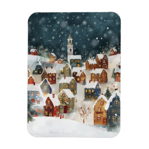 Illustrativ julstad magnet