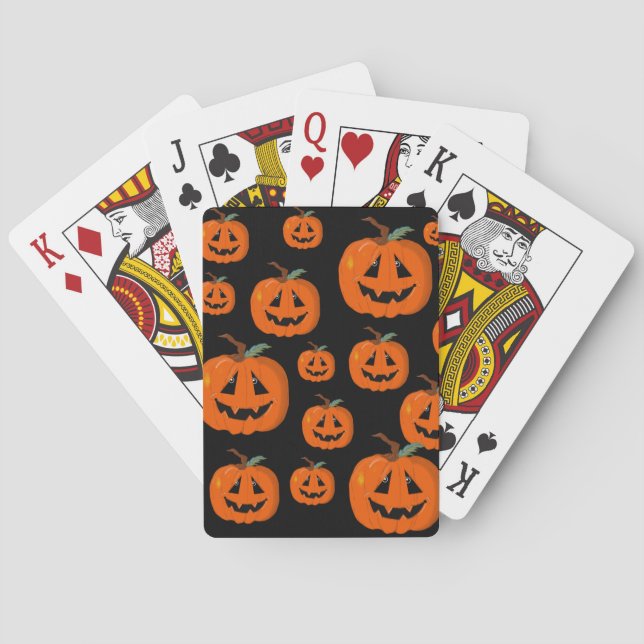 Illustrativ konst happy halloween Jack o lantern Casinokort (Baksidan)