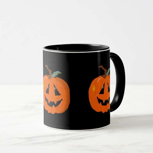 Illustrativ konst happy halloween Jack o lantern Mugg (Framsida höger)