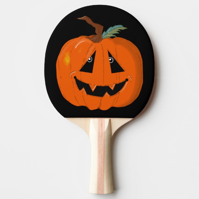 Illustrativ konst happy halloween Jack o lantern Pingisracket (Framsidan)