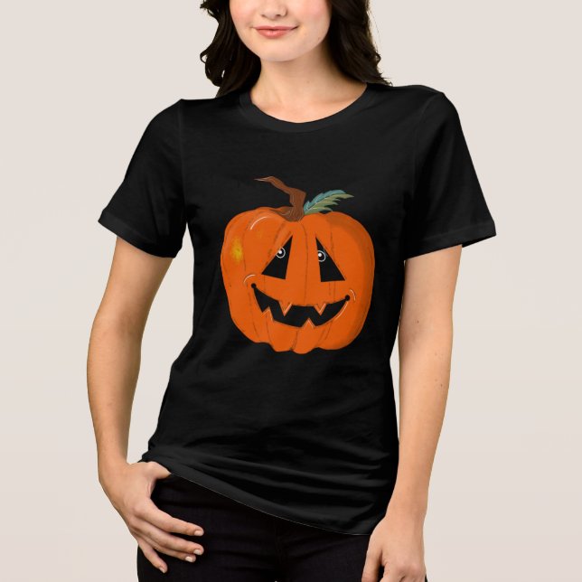 Illustrativ konst happy halloween Jack o lantern T Shirt (Framsida)