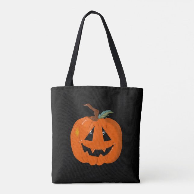 Illustrativ konst happy halloween Jack o lantern Tygkasse (Baksida)