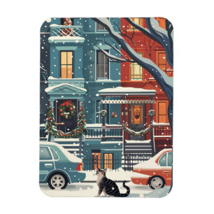 Illustrativ stadsretro från New York Magnet