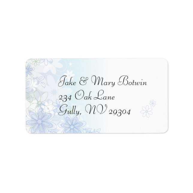 illustrativa blommor adressetikett (Framsidan)