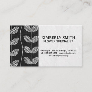 Illustrativa kritblommor visitkort