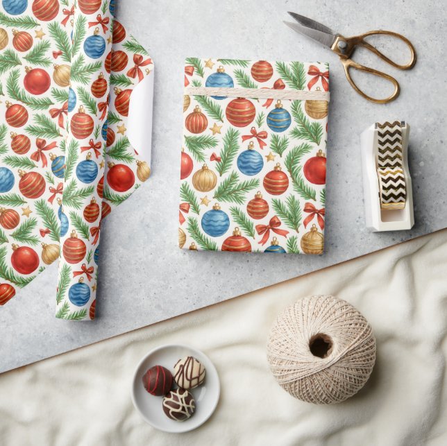 Illustrativa Ornamenten & Tall Inpackningspapper Presentpapper (Hantverk)