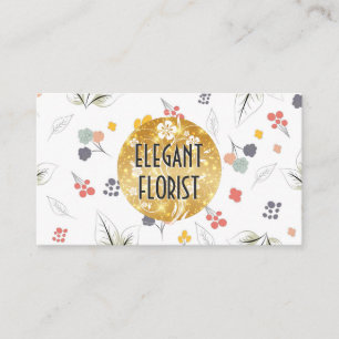 Illustrative Flowers Blommigt Inslag Visitkort