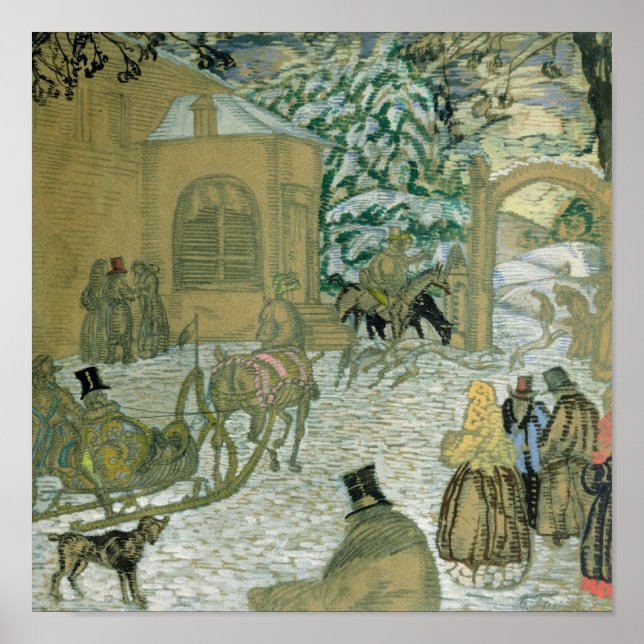 Illustraton for "Dubrovsky", av Alexander Pushkin Poster (Framsidan)