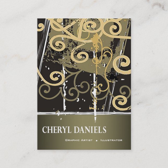 Illustratör för konstnär för grafittiGrunge Visitkort (Framsida)