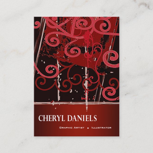 Illustratör för konstnär för grafittiGrunge Visitkort (Framsida)