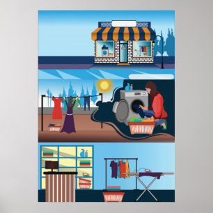 illustrator tvätt poster