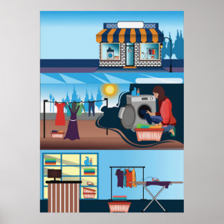 illustrator tvätt poster