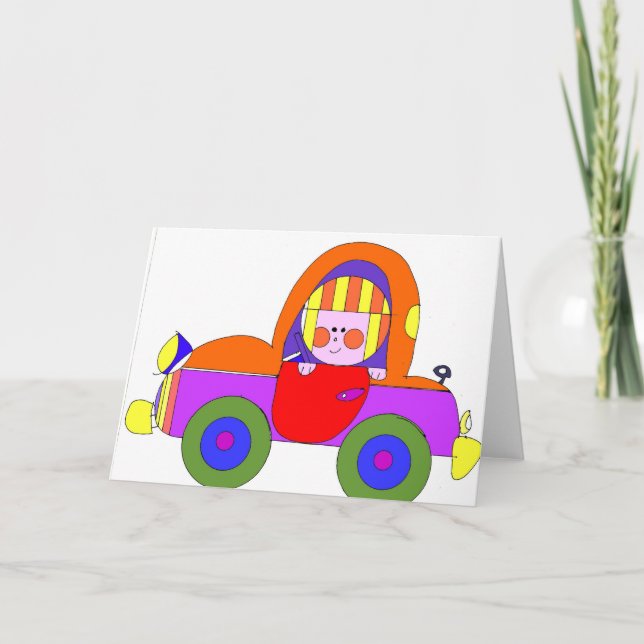 illustratören för bilen 300dpi kopierar kort (Framsida)