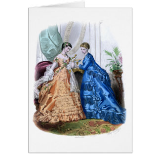 Illustree Peach och Blue GOwes Hälsningskort