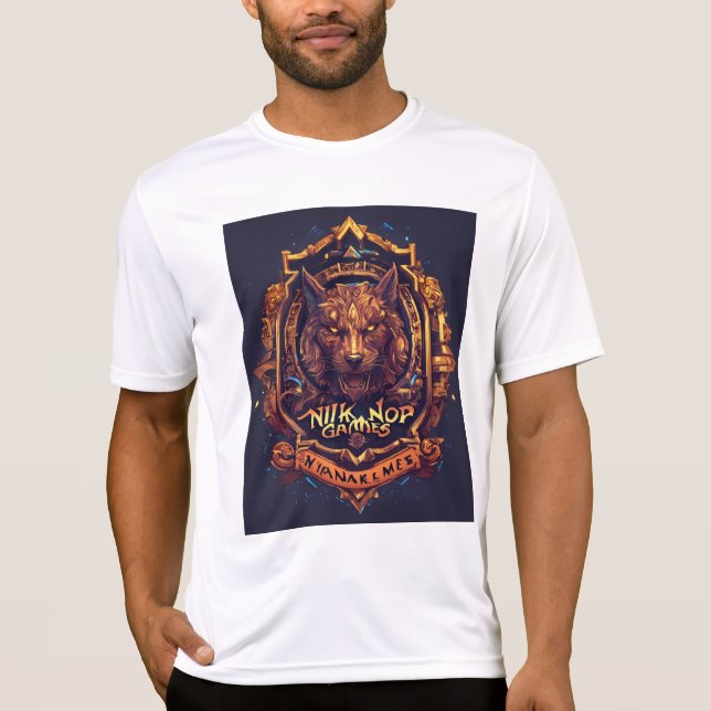 illustrera en geometrisk lejon t shirt (Framsida)
