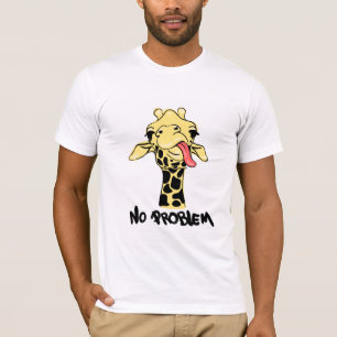 illustrera utskrift med giraffa bilder och text t shirt