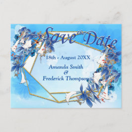 Illustrerad akvarell månblomma meddelande vykort