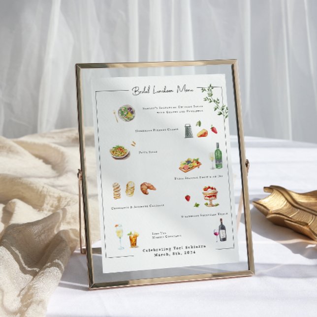 Illustrerad Bespoke | Bröllop Menu Poster (Skapare uppladdad)