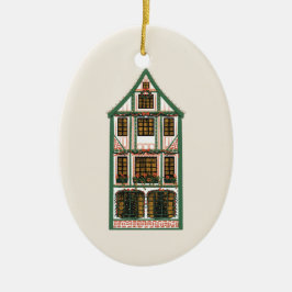 Illustrerad bild av jultimmer Ram House Photo Julgransprydnad Keramik