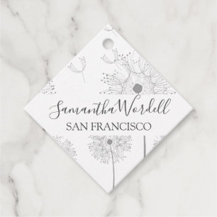 Illustrerad blomma gåvor etiketter