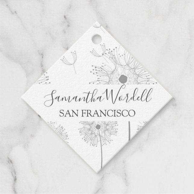 Illustrerad blomma gåvor etiketter (Framsida)