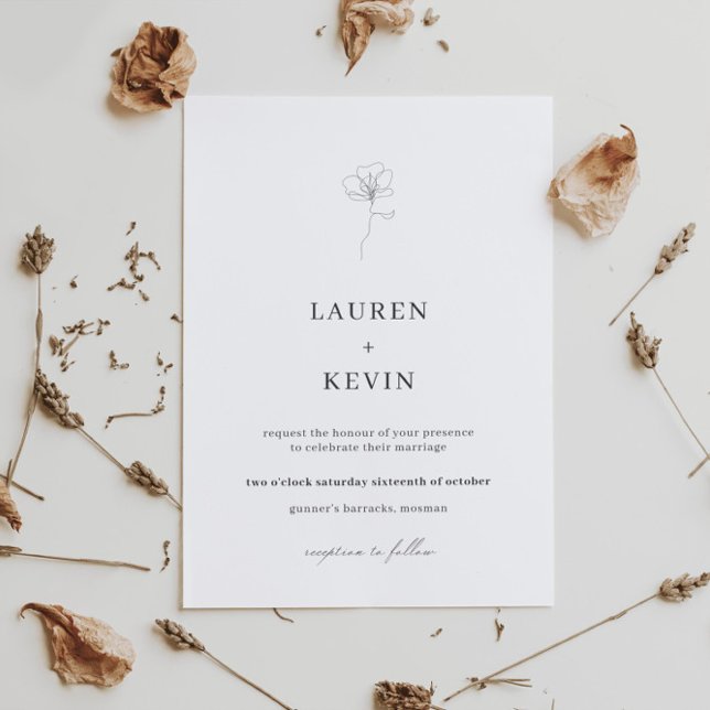 Illustrerad blomma, klassisk bröllop invitati inbjudningar (Skapare uppladdad)