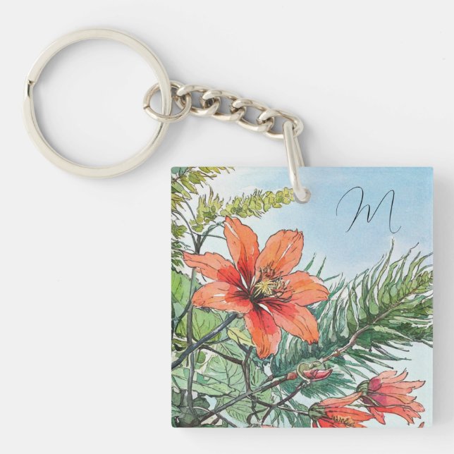 Illustrerad Blommigt för vattenfärg i botanisk Ora (Framsidan)