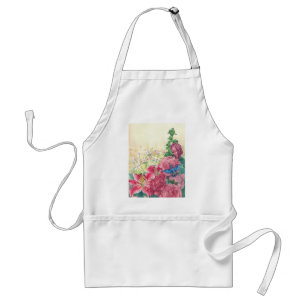 Illustrerad blommigt- & förkläde