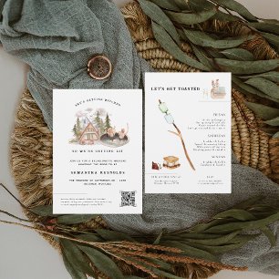 Illustrerad camping   Bachelorette Helg Inbjudningar