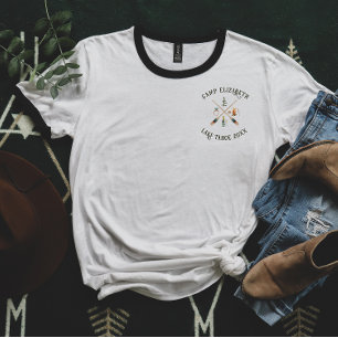 Illustrerad Camping Brudtärna Sjungbrud T Shirt