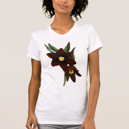 Illustrerad choklad Lily Flowers T Shirt