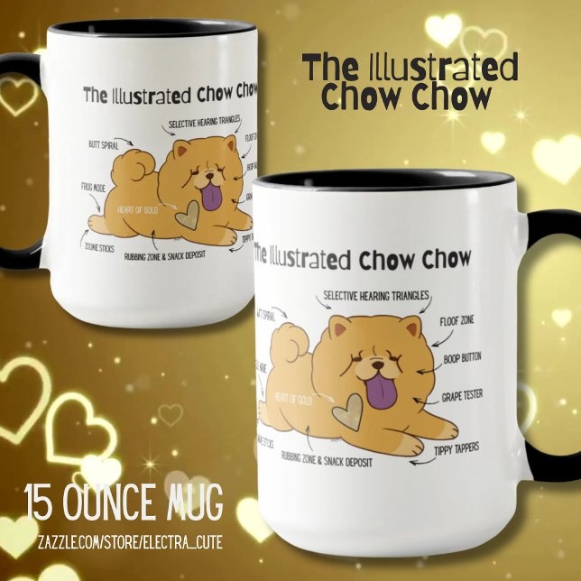 ILLUSTRERAD CHOW  MUGG (Skapare uppladdad)