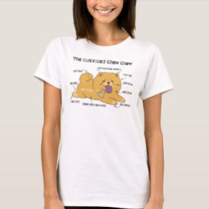 ILLUSTRERAD CHOW Vit T-Shirt
