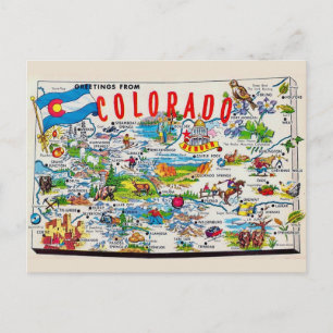 Illustrerad Colorado Kartaffisch Vykort