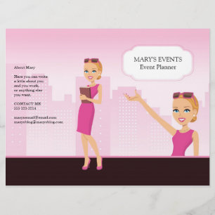 Illustrerad duk av honkön - ovikt (du viker den) reklamblad