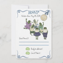 Illustrerad grodor RSVP-kort