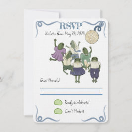 Illustrerad grodor RSVP-kort