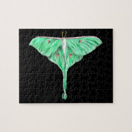 Illustrerad Grönt Lunar Moth Pussel