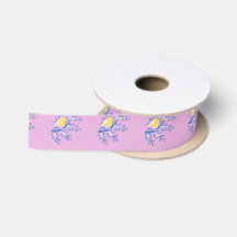 Illustrerad Gult Bird på Rosa