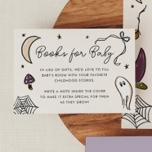 Illustrerad Halloween Baby Shower Bokar för Baby