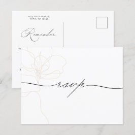 Illustrerad hand plockade-blomsterpåminnelse OSA Inbjudan Vykort