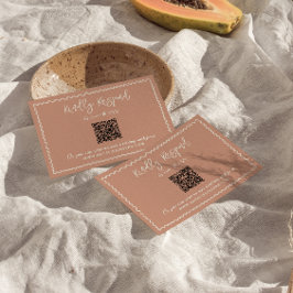 Illustrerad handskriven QR-kod Bröllop OSA Kort