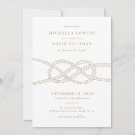 Illustrerad inbjudan till Knot Wed- Tan