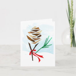 Illustrerad jul i Gräs Cone Helgkort